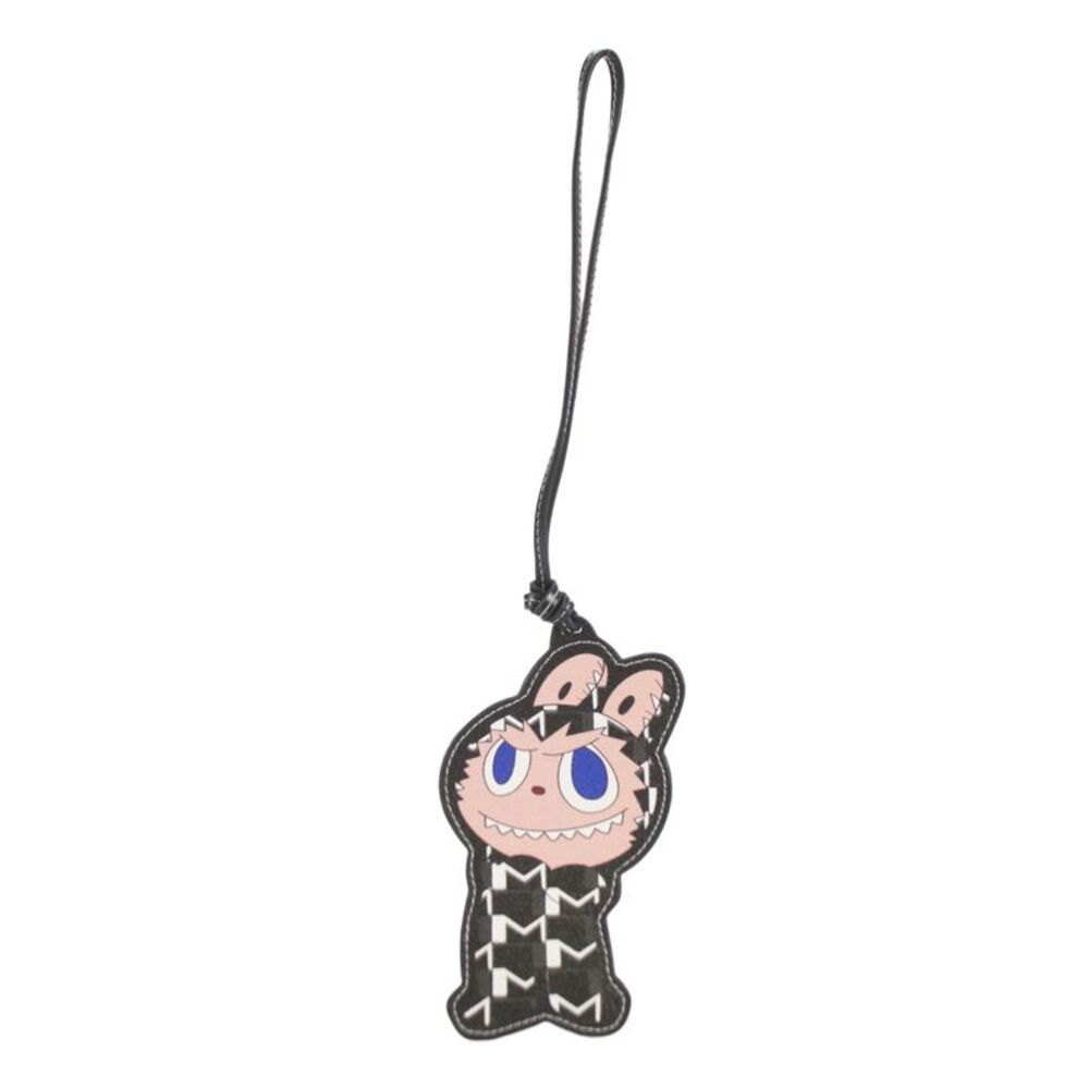 Moynat Unisex Leather Labubu Handbag Charm Black